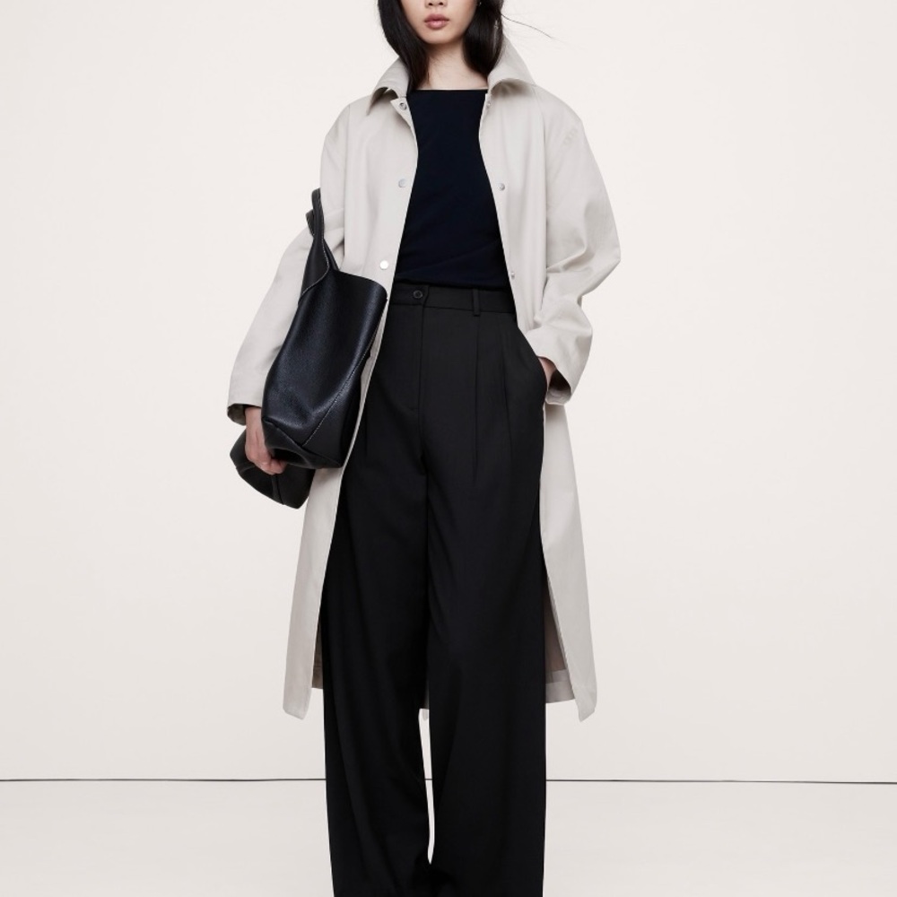 Banana Republic Soho Italian Wool Wide-leg Pants